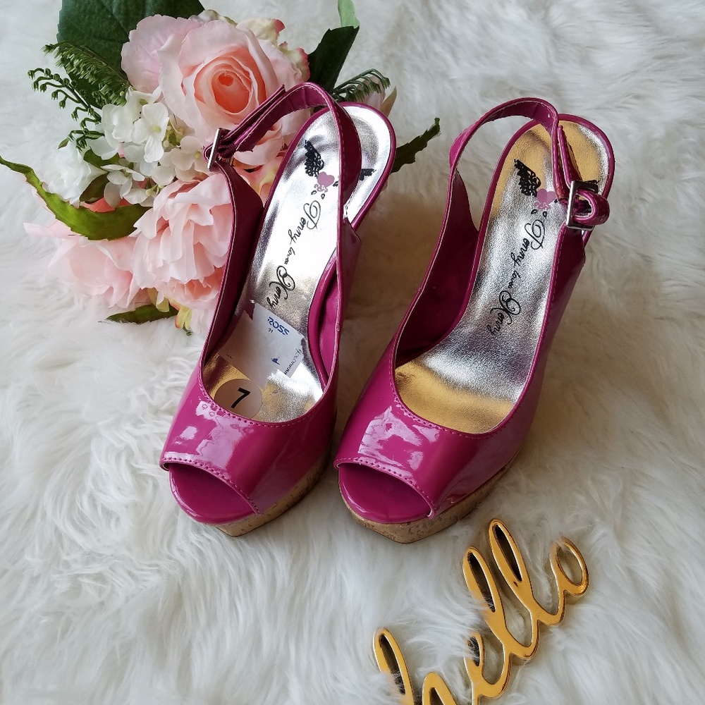 Adorable Hot Pink Peeptoe Sling back Heels